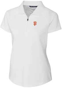 Cutter and Buck San Francisco Giants Womens White Forge Short Sleeve Polo Shirt