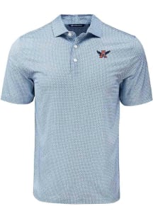 Cutter and Buck Auburn Tigers Mens Navy Blue Vault Pike Diamond Dot Short Sleeve Polo