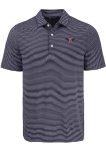 Cutter and Buck Auburn Tigers Mens Navy Blue Vault Forge Eco Fine Line Short Sleeve Polo