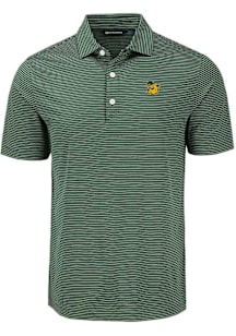 Cutter and Buck Baylor Bears Mens Green Vault Forge Eco Fine Line Short Sleeve Polo