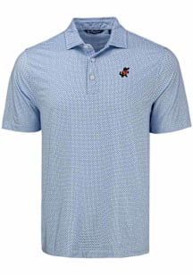 Cutter and Buck Florida Gators Mens Blue Vault Pike Diamond Dot Short Sleeve Polo