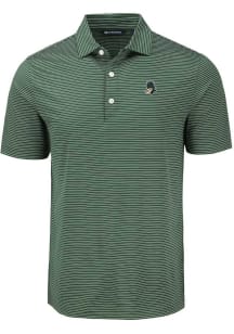 Mens Michigan State Spartans Green Cutter and Buck Vault Forge Eco Fine Line Short Sleeve Polo S..