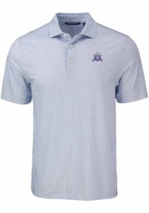 Mens Northwestern Wildcats Pink Cutter and Buck Vault Pike Diamond Dot Short Sleeve Polo Shirt