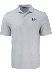 Mens Penn State Nittany Lions Grey Cutter and Buck Vault Pike Diamond Dot Short Sleeve Polo Shir..