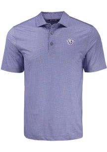 Cutter and Buck TCU Horned Frogs Mens Pink Vault Pike Shadow Check Short Sleeve Polo