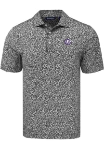 Cutter and Buck TCU Horned Frogs Mens  Vault Pike Flora Short Sleeve Polo