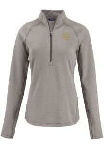 Cutter and Buck Notre Dame Fighting Irish Womens Grey Champion Pehastin Qtr Zip