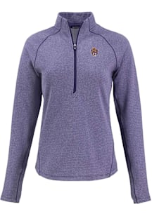 Cutter and Buck LSU Tigers Womens Purple Vault Pehastin Qtr Zip