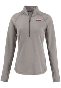 Cutter and Buck Texas Tech Red Raiders Womens Grey Vault Pehastin Qtr Zip