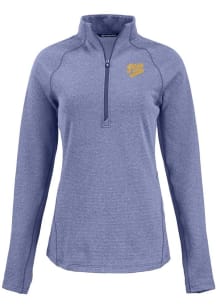 Womens Pitt Panthers Blue Cutter and Buck Vault Pehastin Qtr Zip