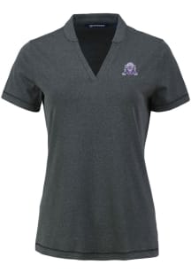 Cutter and Buck Northwestern Wildcats Womens Black Vault Forge Short Sleeve T-Shirt