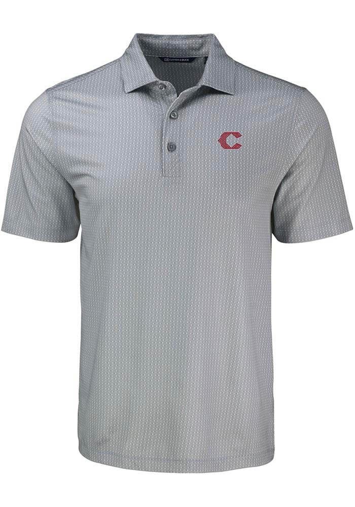 Cutter and Buck Cincinnati Reds City Connect Shadow Check Big Tall Polo