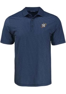 Cutter and Buck Houston Astros Navy Blue City Connect Shadow Check Big and Tall Polo