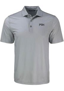 Cutter and Buck Pittsburgh Pirates Grey City Connect Shadow Check Big and Tall Polo