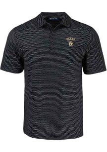 Cutter and Buck Texas Rangers Black City Connect Shadow Check Big and Tall Polo