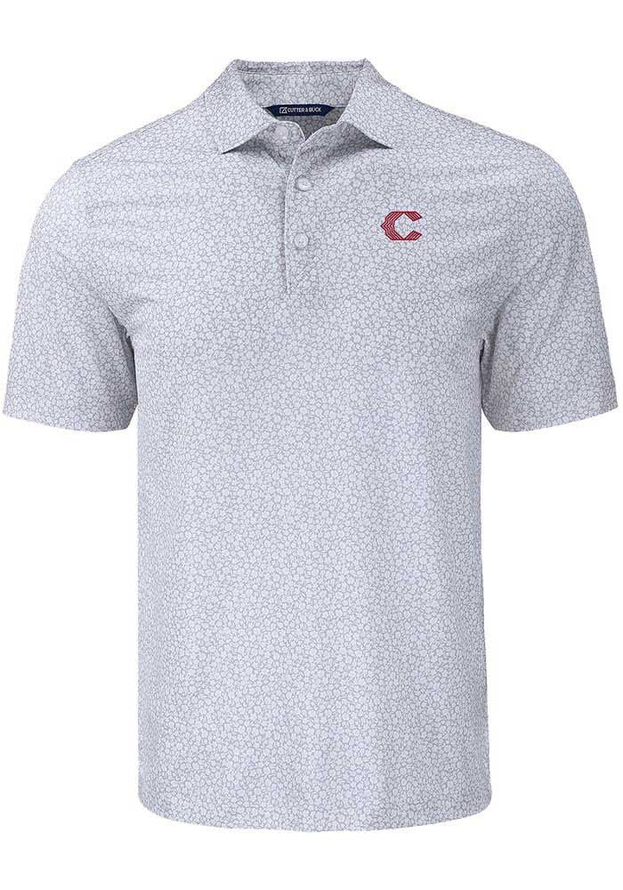 Cutter and Buck Cincinnati Reds City Connect Pike Flora Big Tall Polo