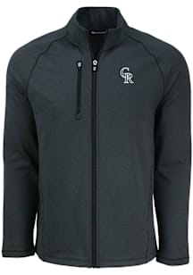 Cutter and Buck Colorado Rockies Mens Black City Connect Pehastin Light Weight Jacket