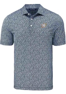 Cutter and Buck Houston Astros Mens Navy Blue City Connect Pike Flora Short Sleeve Polo