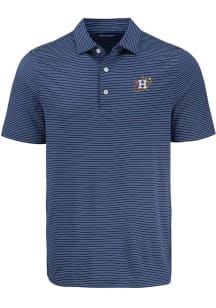 Cutter and Buck Houston Astros Mens Navy Blue City Connect Forge Eco Fine Line Short Sleeve Polo