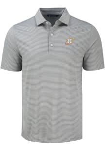 Cutter and Buck Houston Astros Mens Grey City Connect Forge Eco Fine Line Short Sleeve Polo