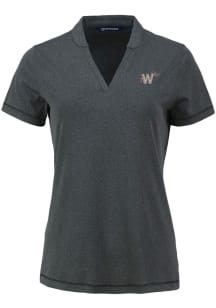 Cutter and Buck Washington Nationals Womens Black City Connect Forge Short Sleeve T-Shirt