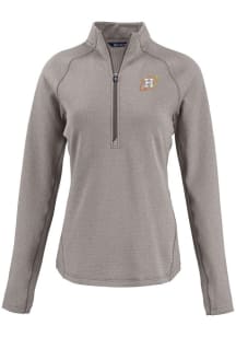 Cutter and Buck Houston Astros Womens Grey City Connect Pehastin Qtr Zip