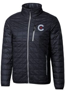 Cutter and Buck Chicago Cubs Mens Navy Blue City Connect Rainier PrimaLoft Big and Tall Lined Ja..