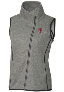 Cutter and Buck Philadelphia Phillies Womens Grey Mainsail Vest
