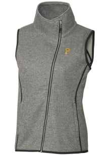 Cutter and Buck Pittsburgh Pirates Womens Grey Mainsail Vest