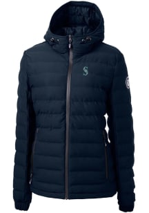 Cutter and Buck Seattle Mariners Womens Navy Blue Mission Ridge Repreve Filled Jacket