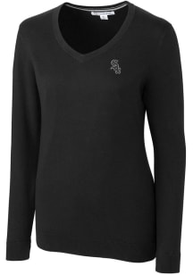 Cutter and Buck Chicago White Sox Womens Black Lakemont Long Sleeve Sweater