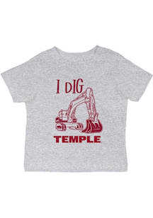 Vive La Fete Temple Owls Infant Excavator Short Sleeve T-Shirt Grey