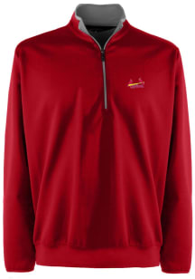 Antigua St Louis Cardinals Mens Red Leader Long Sleeve 1/4 Zip Pullover