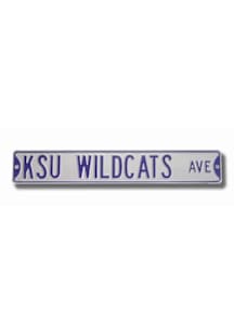 K-State Wildcats Gray Street Sign - Silver