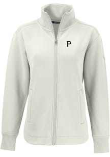 Cutter and Buck Pittsburgh Pirates Womens White Mono Roam Light Weight Jacket