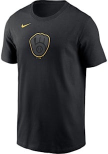 Nike Milwaukee Brewers Black Color Pop Short Sleeve T Shirt
