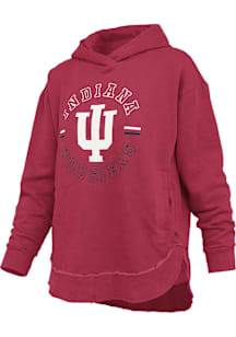Pressbox Indiana Hoosiers Womens Crimson Challenger Hooded Sweatshirt