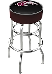 Southern Illinois Salukis Double-Ring Swivel Pub Stool - Black