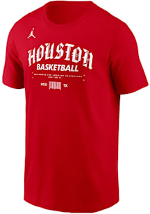Nike Houston Cougars Red Jordan Barcode Street Style Short Sleeve T Shirt