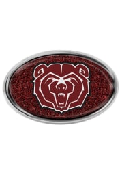 Missouri State Bears Maroon Domed Glitter Oval Car Emblem - Maroon