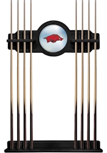 Arkansas Razorbacks Solid Wood Cue Rack Pool Table