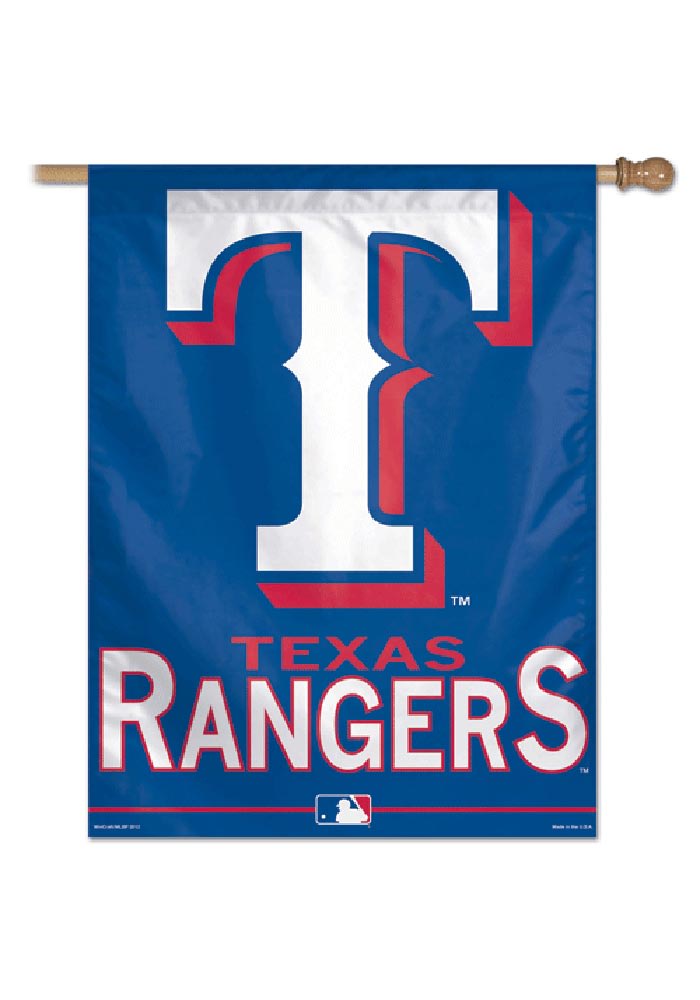 Texas Rangers 27x37 Blue Silk Screen Sleeve Banner