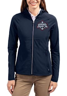 Cutter and Buck UConn Huskies Womens Navy Blue 2025 National Champions Adapt Eco Light Weight Jack..