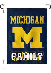 Blue Michigan Wolverines Family Garden Flag