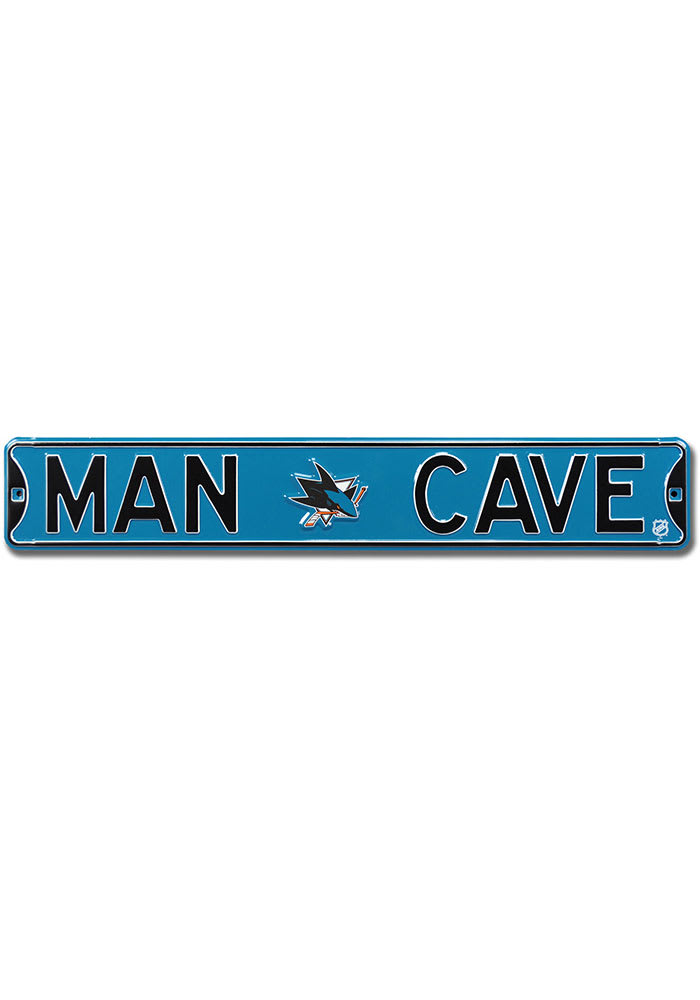 San Jose Sharks 6x36 Man Cave Street Sign