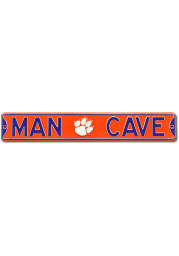 Clemson Tigers 6x36 Man Cave Street Sign