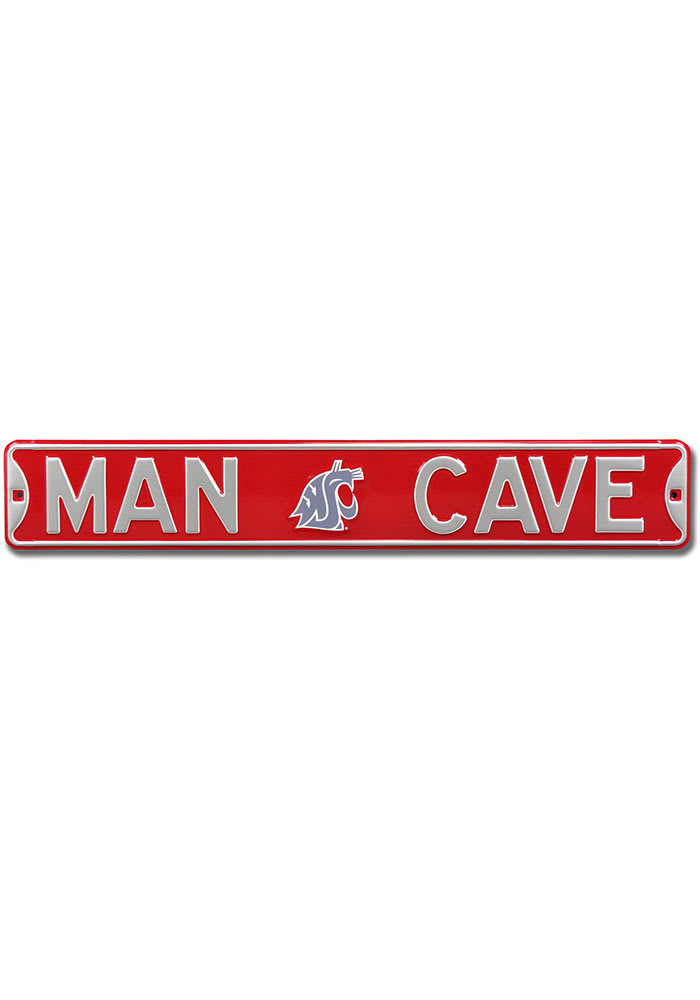 Washington State Cougars 6x36 Man Cave Street Sign