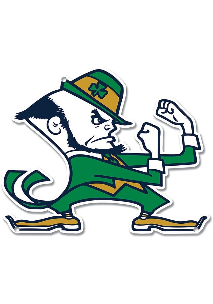 Notre Dame Fighting Irish 12 Steel Logo Sign GREEN