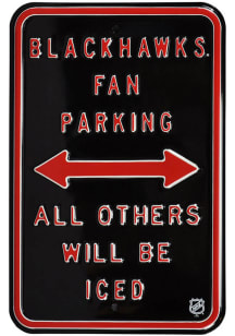 Chicago Blackhawks Iced Parking Sign