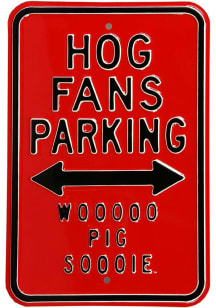 Arkansas Razorbacks Team Slogan Parking Sign